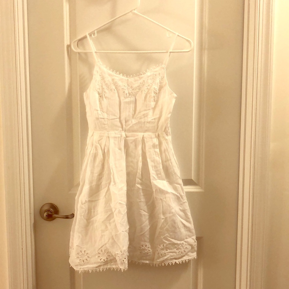 Linen white dress
